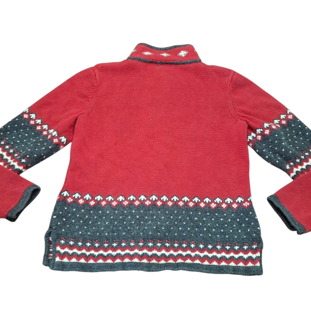 Guide series vintage Winter sweater Size Small Red Grey - Picture 2 of 4